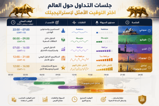 أفضل وقت لتداول الذهب (XAUUSD)