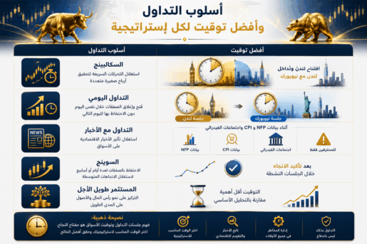 أفضل وقت لتداول الذهب (XAUUSD)